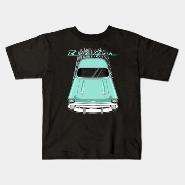 Chevrolet Bel Air 1957 - surf green Kids T-Shirt by V8social